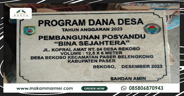 Prasasti Marmer Proyek