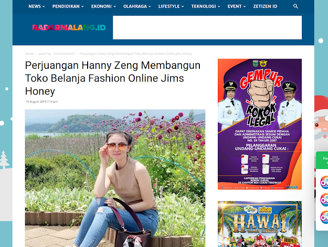 Perjuangan Hanny Zang Membangun Toko Fashion Online Jims Honey