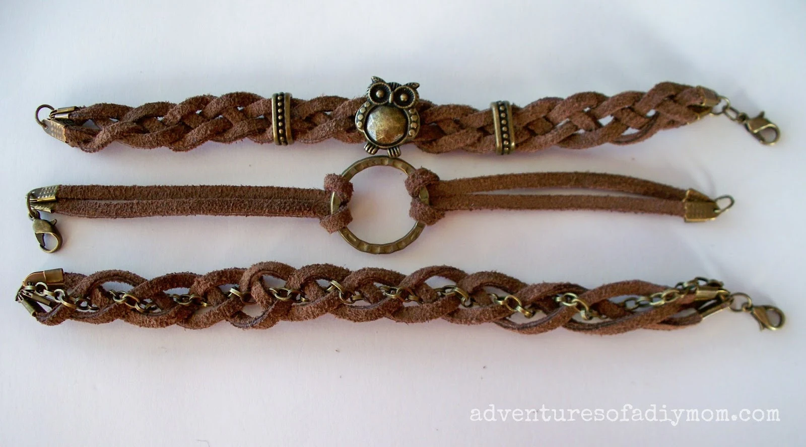 How to Make Braided Leather Stacked Bracelets