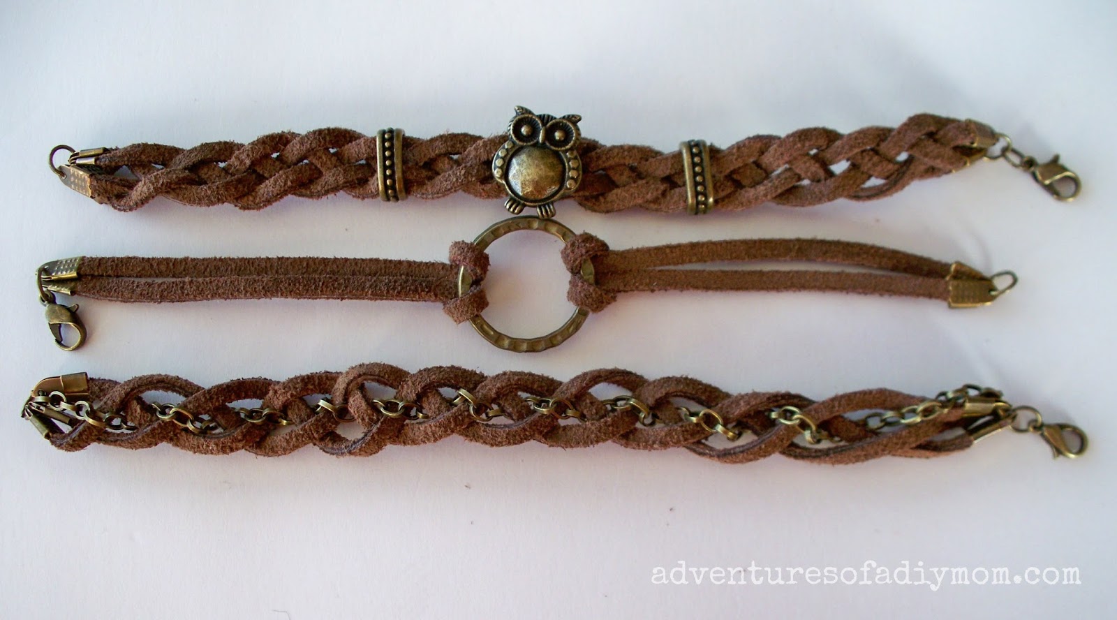 How to Make Braided Leather Stacked Bracelets - Adventures of a