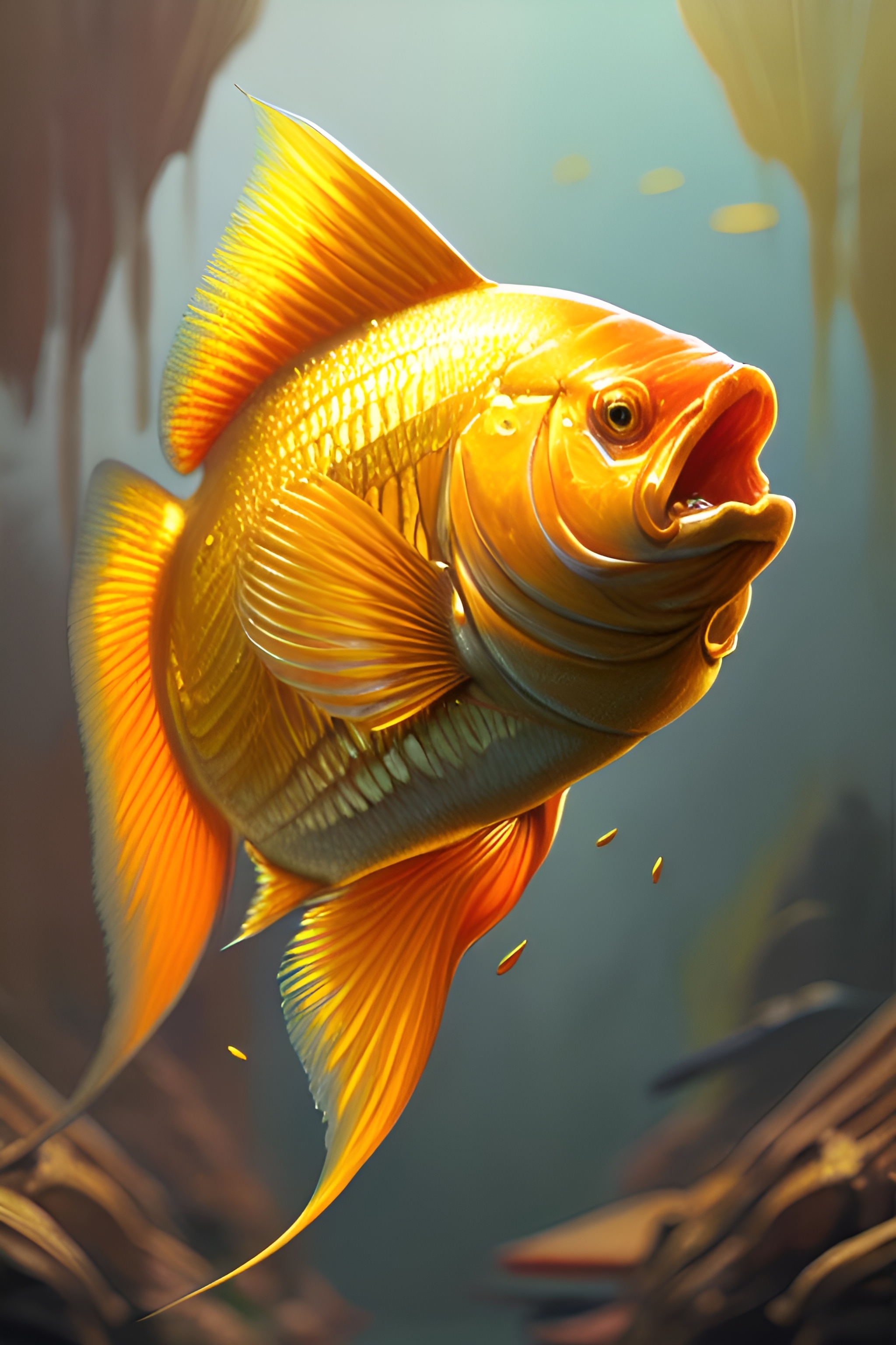 Gold fish underwater