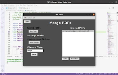 merge operation of the python pdf editor - PySeek