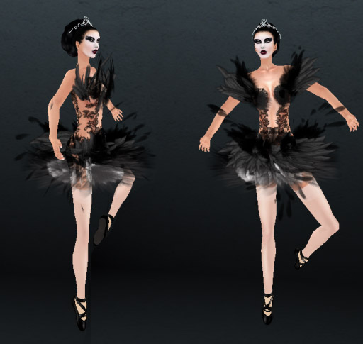 The dress been worn is from Vita Boudoir called Black Swan Ballerina Dress