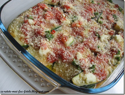 Parmigiana di zucchine - turnam ouale batute deasupra