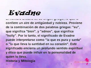 significado del nombre Evadne