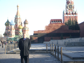 Outside Lenin's Mausoleum on my fist internet date