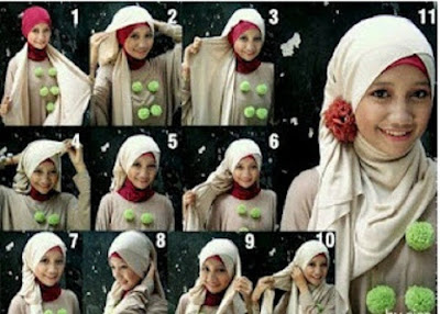 Cara Memakai Jilbab Modern