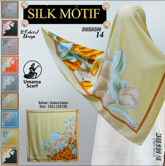 Jilbab Silk Motif By Umama Scarf All Design Harga Murah Grosiran