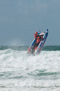 Zap cats launch of Newquay's Fistral beach.