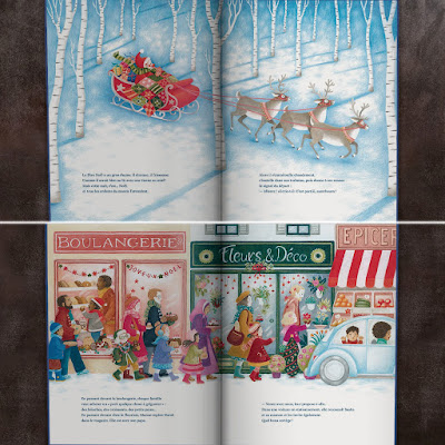 Le Père Noël aux oiseaux livre pour enfant sur la distribution des cadeaux, les cadeaux genrés qui plaisent aux filles et aux garçons de Gillot et Klauss Editions L'élan vert