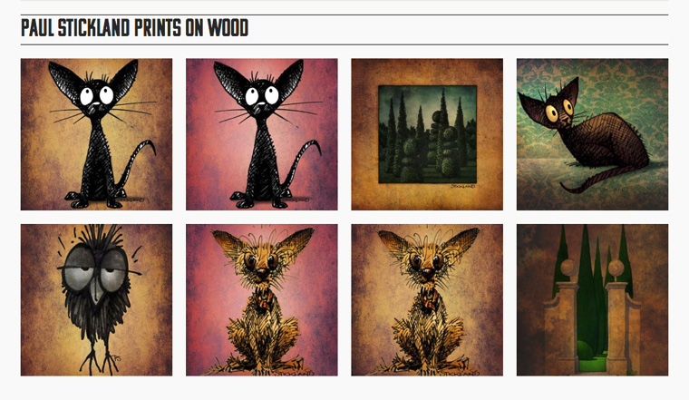 prints on wood, strangestore, paul stickland, wood prints,