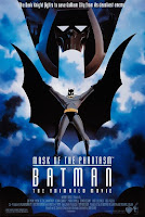 Batman Mask of the Phantasm poster, a drawing of Batman with wings outstretched