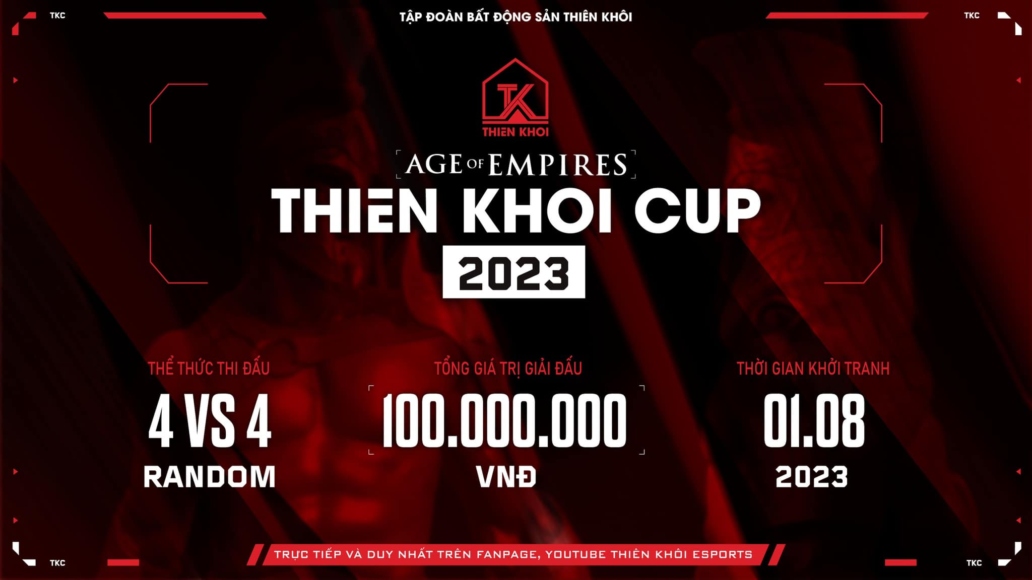 Thông cáo báo chí giải đấu AoE 4vs4 Random Thiên Khôi Cup 2023