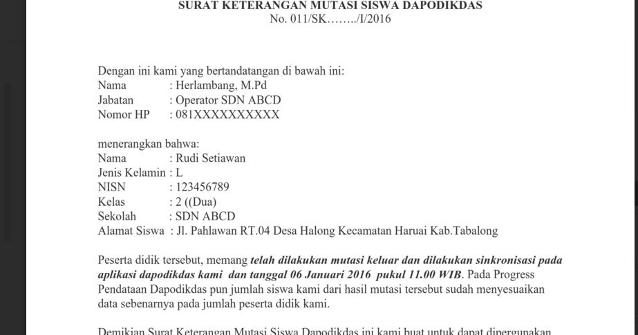 Surat Permohonan Kerja Di Sekolah - Surat P