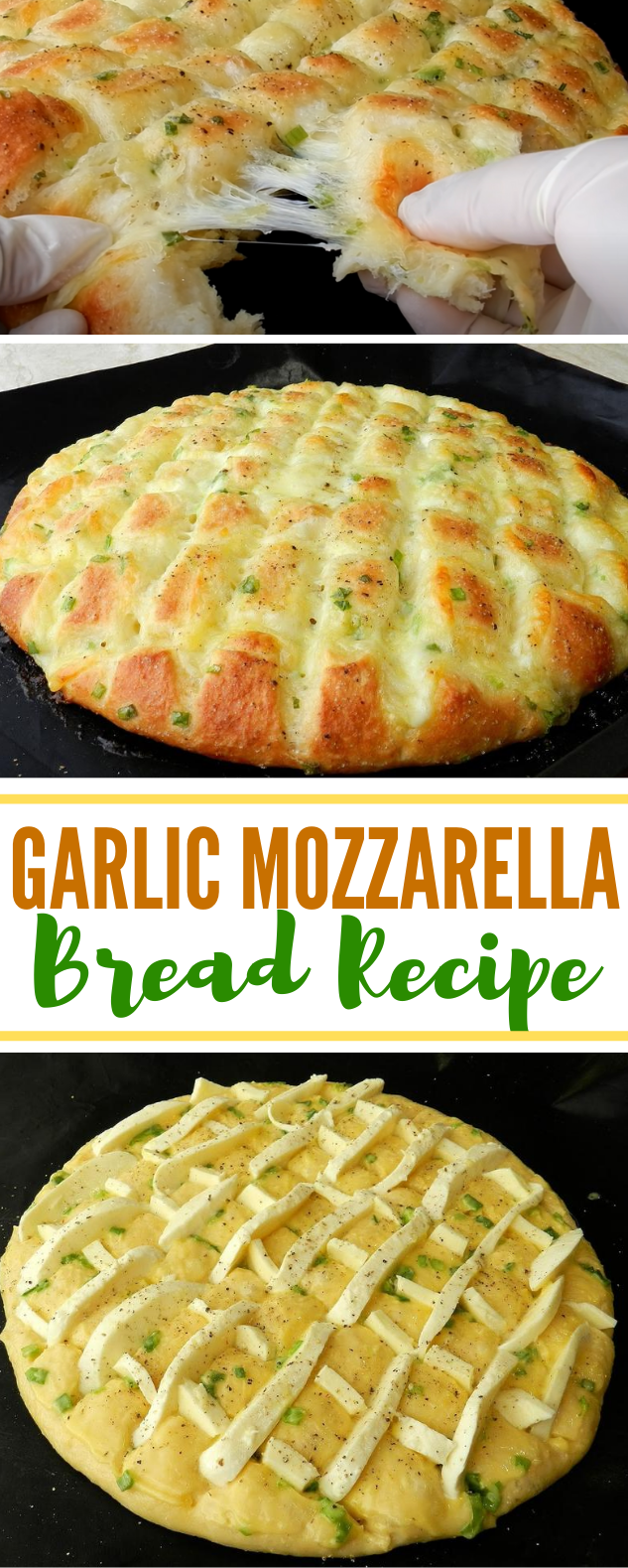 Garlic Mozzarella Bread Recipe #dinner #lunch #bread #mozzarella #recipes