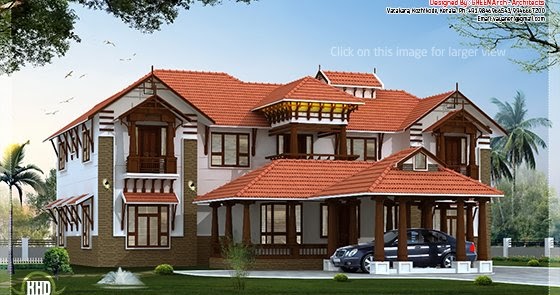3800 sq feet luxury villa elevation House Design Plans