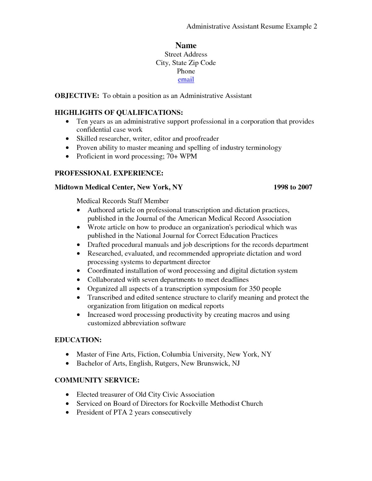 Administrative Assistant Resume Summary, administrative assistant resume summary examples, administrative assistant resume summary 2019