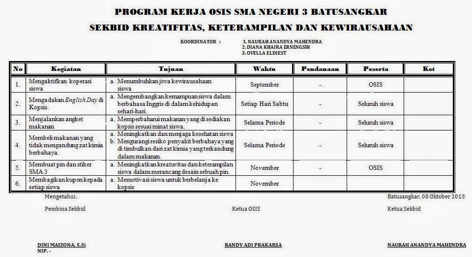 Proker Osis Sekbid Kewirausahaan Berkas Belajar