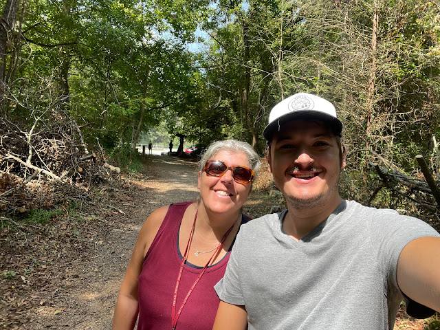 Selfie of me and Andy on the trail.