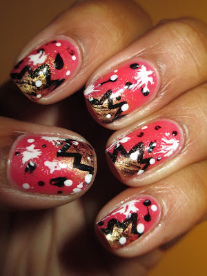 Comic, pow, splatter, sponge, graffiti, Julep Sarah, Felicity, nails, nail art, nail design, mani