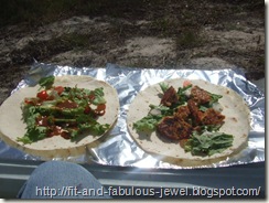 veggie burger wraps camping