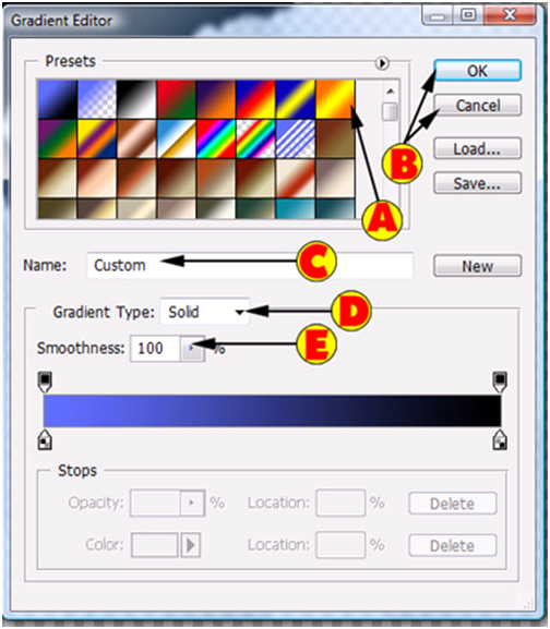 Gradient Editor Options