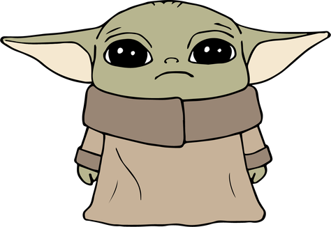 Vector Baby Yoda Svg