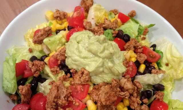 easy taco salad; healthy taco salad; light taco salad; skinny taco salad