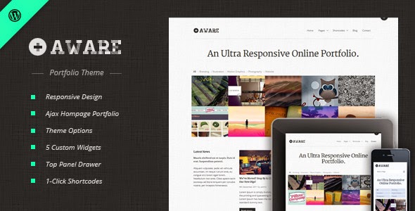 Aware Responsive Wordpress Portfolio Theme Version 1.2.9 free