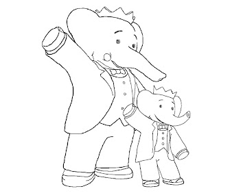 #3 Babar Coloring Page