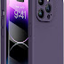 Miracase Designed for iPhone 14 Pro Max Phone Case with Screen Protector,[Upgraded Enhanced Camera Protection],Shockproof Liquid Silicone Case with Microfiber Lining,6.7 inch(Dark Purple)