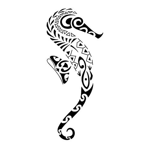 seahorse tattoo design