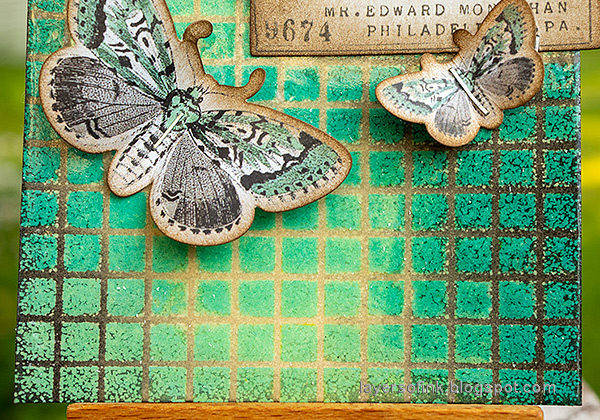 Layers of ink - Embossed Grid Background Tutorial by Anna-Karin Evaldsson. With Simon Says Stamp Solid Grid Background.