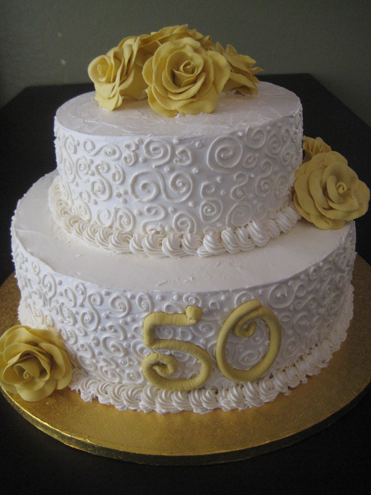 TheNaughtyTarteBaking 50th  Wedding  Anniversary  Cake 