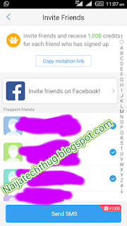 Invite friends to WhatsCall and earn credits 