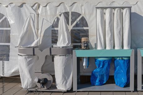 Dust extraction system for manufacturing plant