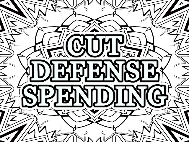 Free Coloring Book Art - CUT DEFENSE SPENDING - gvan42 - gregvan - purple64ets