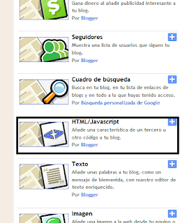 Agregar Gadget de HTML en Blogger