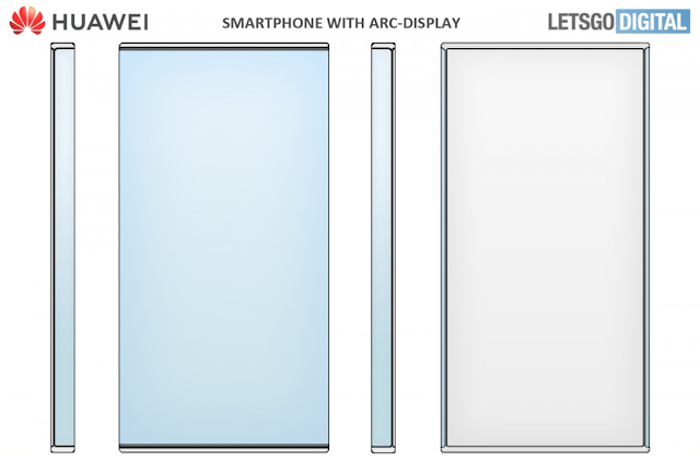 حصلت هواوي على براءة اختراع لشاشة فائقة الانحناء مع ميزات تعمل باللمس الجانبي