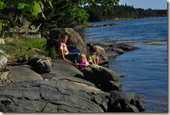 kids on rocks