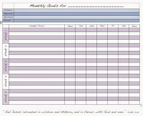 Get Monthly Goal Sheet Here