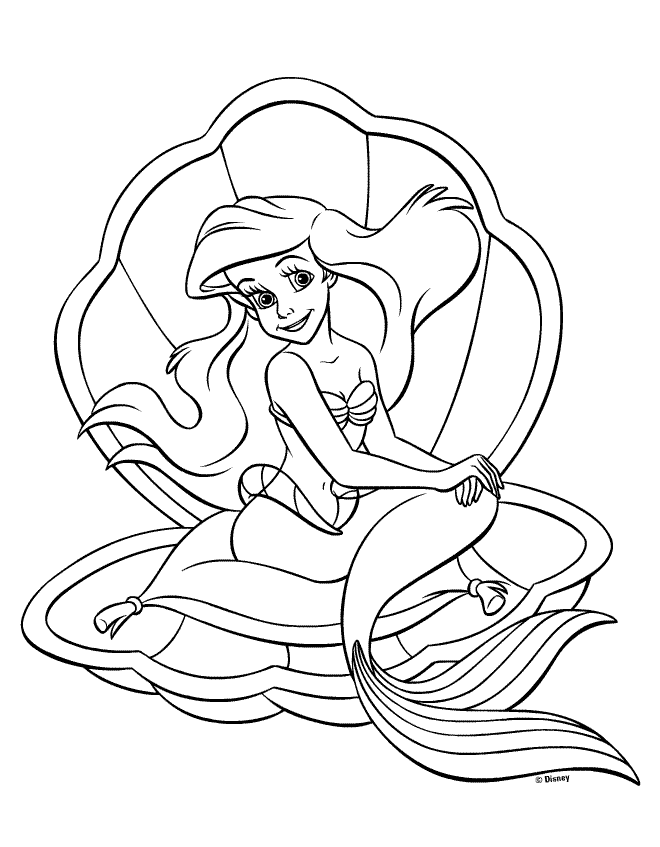 Mermaid Coloring Sheet 7