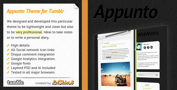 Appunto - Blog Tumblr
