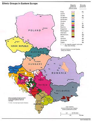 Karta över Östeuropa Politiska Bild