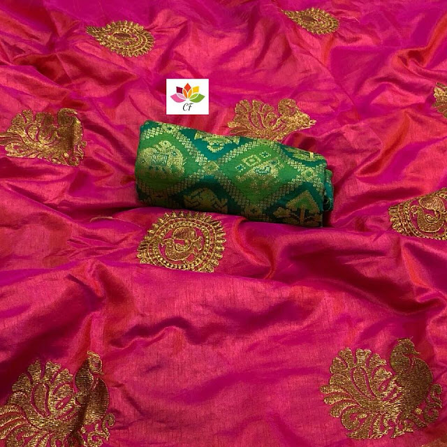  Milano Silk Saree  With Designer Blouse