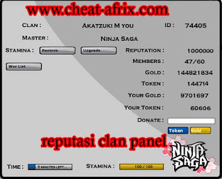 Cheat Reputation Clan Ninja Saga