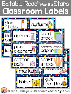 Nyla's Crafty Teaching: Editable Classroom Labels with ...