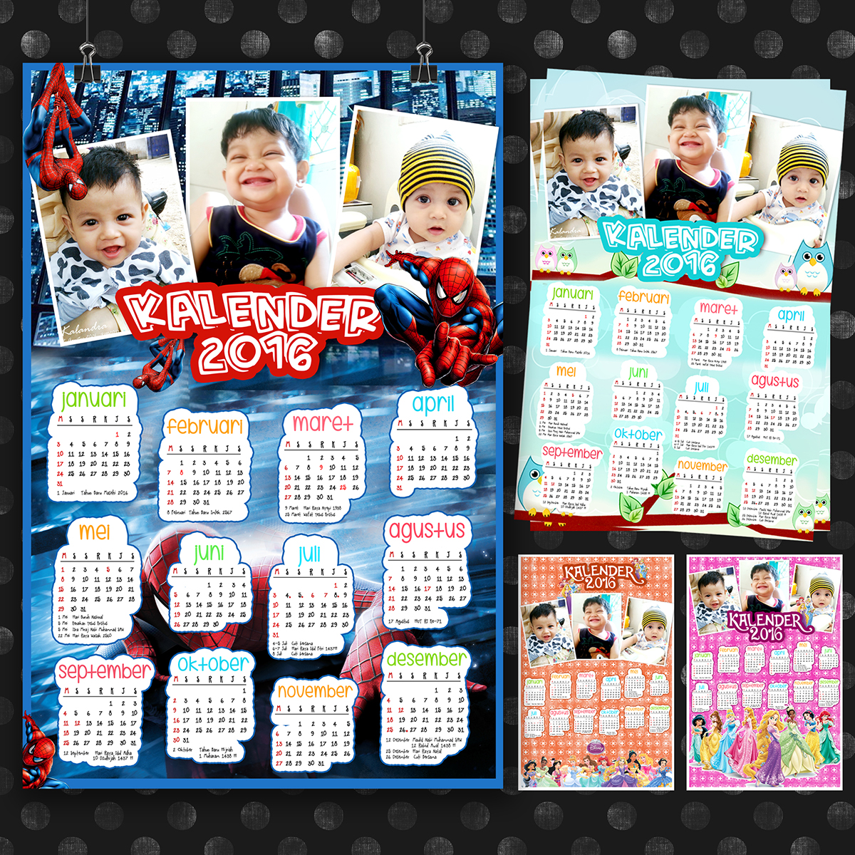  desain kalender keren kalender poster dinding 2019 bisa 