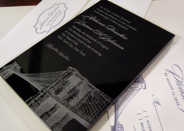 Engraved Wedding Invitation Card