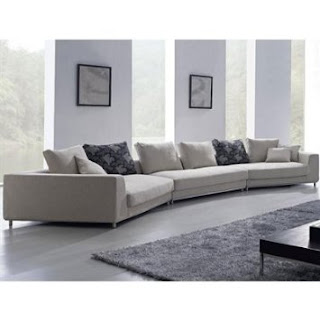 Sofa Sectional By TOSH Furniture (White Fabric/Hardwood/Steel)